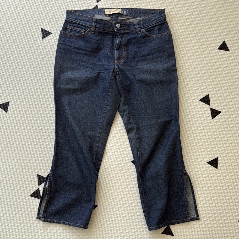 GAP Women's Side-Slit Capri Blue Jeans